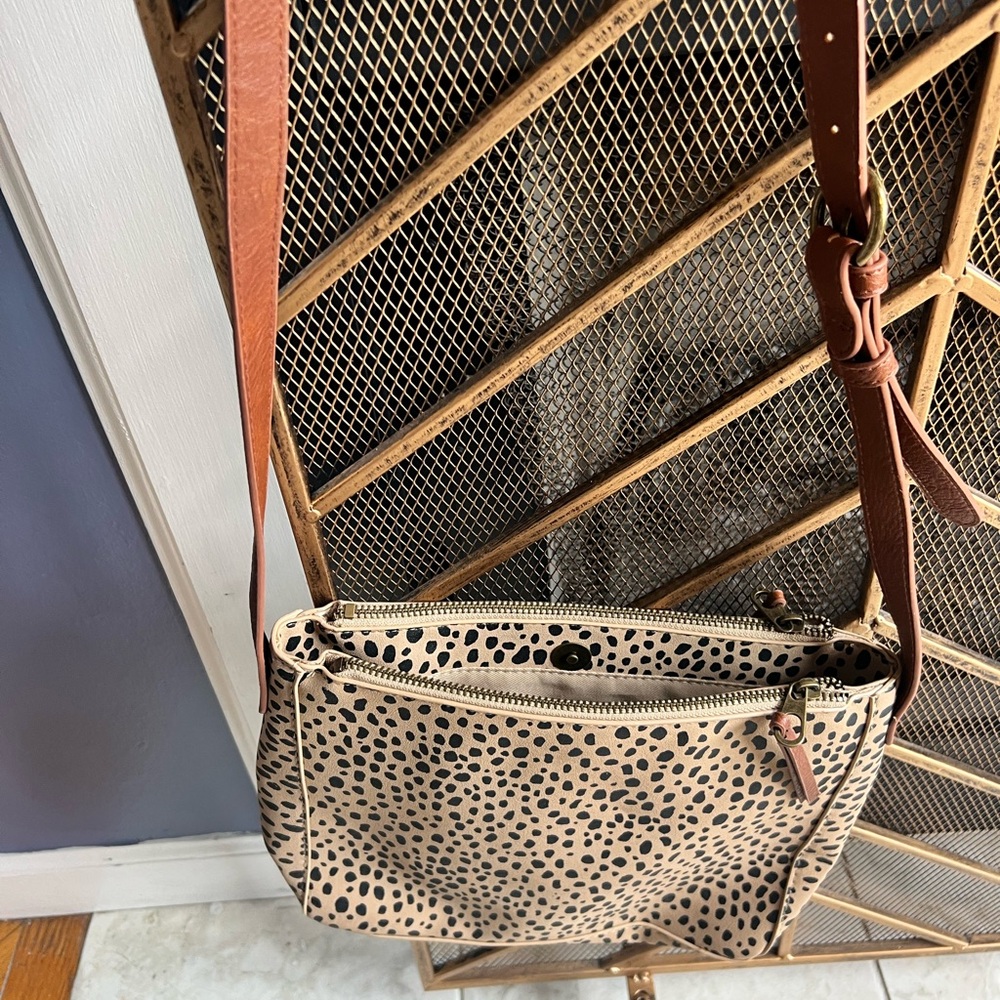 Leopard Print Crossbody Bag- new!